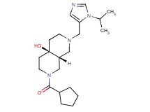 (4aR*,8aR*)-2-(cyclopentylcarbonyl)-7-[(1-isopropyl-1H-imidazol-5-yl)methyl]octahydro-2,7-naphthyridin-4a(2H)-ol