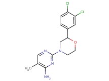 2-[2-(3,4-dichlorophenyl)morpholin-4-yl]-5-methylpyrimidin-4-amine