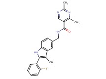 N-{[2-(2-fluorophenyl)-3-methyl-1H-indol-5-yl]methyl}-2,4-dimethylpyrimidine-5-carboxamide