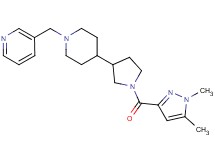 3-[(4-{1-[(1,5-dimethyl-1H-pyrazol-3-yl)carbonyl]-3-pyrrolidinyl}-1-piperidinyl)methyl]pyridine