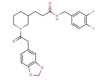 3-[1-(1,3-benzodioxol-5-ylacetyl)-3-piperidinyl]-N-(3,4-difluorobenzyl)propanamide