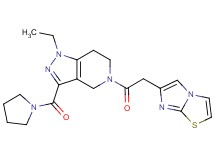 1-ethyl-5-(imidazo[2,1-b][1,3]thiazol-6-ylacetyl)-3-(1-pyrrolidinylcarbonyl)-4,5,6,7-tetrahydro-1H-pyrazolo[4,3-c]pyridine