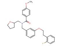 N-{3-[2-(2-fluorophenyl)ethoxy]benzyl}-4-methoxy-N-(tetrahydro-2-furanylmethyl)benzamide