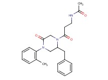 N-{3-[2-benzyl-4-(2-methylphenyl)-5-oxo-1-piperazinyl]-3-oxopropyl}acetamide