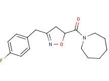 1-{[3-(4-fluorobenzyl)-4,5-dihydro-5-isoxazolyl]carbonyl}azepane