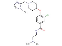 3-chloro-N-[2-(dimethylamino)ethyl]-4-({1-[(1-methyl-1H-imidazol-2-yl)methyl]-4-piperidinyl}oxy)benzamide