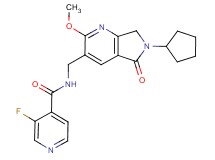 N-[(6-cyclopentyl-2-methoxy-5-oxo-6,7-dihydro-5H-pyrrolo[3,4-b]pyridin-3-yl)methyl]-3-fluoroisonicotinamide
