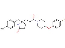5-{3-[4-(4-fluorophenoxy)-1-piperidinyl]-3-oxopropyl}-5-(4-methylbenzyl)-2-pyrrolidinone