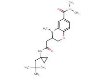3-(2-{[1-(2,2-dimethylpropyl)cyclopropyl]amino}-2-oxoethyl)-N,N,4-trimethyl-3,4-dihydro-2H-1,4-benzoxazine-6-carboxamide