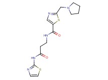 N-[3-oxo-3-(1,3-thiazol-2-ylamino)propyl]-2-(pyrrolidin-1-ylmethyl)-1,3-thiazole-5-carboxamide