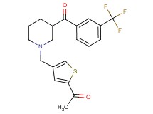 1-[4-({3-[3-(trifluoromethyl)benzoyl]-1-piperidinyl}methyl)-2-thienyl]ethanone