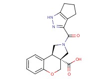 (3aR*,9bR*)-2-(1,4,5,6-tetrahydrocyclopenta[c]pyrazol-3-ylcarbonyl)-1,2,3,9b-tetrahydrochromeno[3,4-c]pyrrole-3a(4H)-carboxylic acid