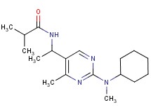 N-(1-{2-[cyclohexyl(methyl)amino]-4-methyl-5-pyrimidinyl}ethyl)-2-methylpropanamide