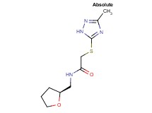 2-[(3-methyl-1H-1,2,4-triazol-5-yl)thio]-N-[(2S)-tetrahydrofuran-2-ylmethyl]acetamide