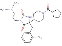 5-[1-(cyclopentylcarbonyl)-4-piperidinyl]-3-[3-(dimethylamino)propyl]-5-(2-methylbenzyl)-2,4-imidazolidinedione