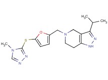 3-isopropyl-5-({5-[(4-methyl-4H-1,2,4-triazol-3-yl)thio]-2-furyl}methyl)-4,5,6,7-tetrahydro-1H-pyrazolo[4,3-c]pyridine