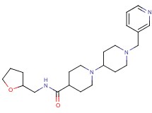 1'-(pyridin-3-ylmethyl)-N-(tetrahydrofuran-2-ylmethyl)-1,4'-bipiperidine-4-carboxamide