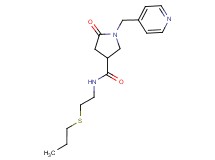 5-oxo-N-[2-(propylthio)ethyl]-1-(pyridin-4-ylmethyl)pyrrolidine-3-carboxamide