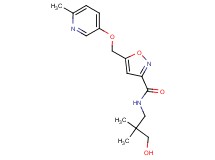 N-(3-hydroxy-2,2-dimethylpropyl)-5-{[(6-methyl-3-pyridinyl)oxy]methyl}-3-isoxazolecarboxamide