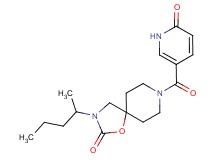 3-(1-methylbutyl)-8-[(6-oxo-1,6-dihydropyridin-3-yl)carbonyl]-1-oxa-3,8-diazaspiro[4.5]decan-2-one