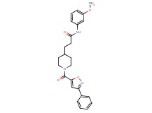 N-(3-methoxyphenyl)-3-{1-[(3-phenyl-5-isoxazolyl)carbonyl]-4-piperidinyl}propanamide