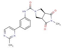 (3aR*,6aS*)-5-methyl-N-[3-(2-methylpyrimidin-4-yl)phenyl]-4,6-dioxohexahydropyrrolo[3,4-c]pyrrole-2(1H)-carboxamide