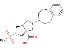 (3aR*,6aR*)-2-(methylsulfonyl)-5-(6,7,8,9-tetrahydro-5H-benzocyclohepten-7-yl)hexahydropyrrolo[3,4-c]pyrrole-3a(1H)-carboxylic acid