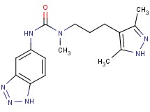 N'-1H-1,2,3-benzotriazol-5-yl-N-[3-(3,5-dimethyl-1H-pyrazol-4-yl)propyl]-N-methylurea