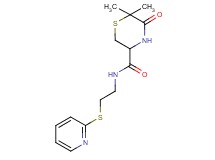 6,6-dimethyl-5-oxo-N-[2-(pyridin-2-ylthio)ethyl]thiomorpholine-3-carboxamide