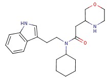 N-cyclohexyl-N-[2-(1H-indol-3-yl)ethyl]-2-(3-morpholinyl)acetamide hydrochloride