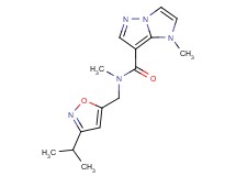 N-[(3-isopropylisoxazol-5-yl)methyl]-N,1-dimethyl-1H-imidazo[1,2-b]pyrazole-7-carboxamide