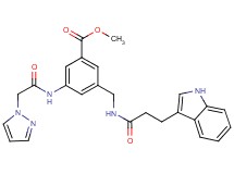 methyl 3-({[3-(1H-indol-3-yl)propanoyl]amino}methyl)-5-[(1H-pyrazol-1-ylacetyl)amino]benzoate