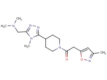 N,N-dimethyl-1-(4-methyl-5-{1-[(3-methylisoxazol-5-yl)acetyl]piperidin-4-yl}-4H-1,2,4-triazol-3-yl)methanamine
