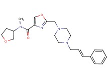 N-methyl-2-({4-[(2E)-3-phenyl-2-propen-1-yl]-1-piperazinyl}methyl)-N-(tetrahydro-3-furanyl)-1,3-oxazole-4-carboxamide