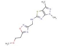 N-{[5-(2-methoxyethyl)-1,2,4-oxadiazol-3-yl]methyl}-1,3-dimethyl-1H-pyrazolo[3,4-d][1,3]thiazol-5-amine