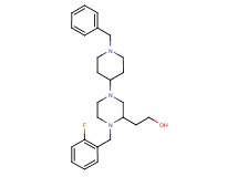 2-[4-(1-benzyl-4-piperidinyl)-1-(2-fluorobenzyl)-2-piperazinyl]ethanol