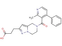 3-{5-[(2-methyl-4-phenyl-3-pyridinyl)carbonyl]-4,5,6,7-tetrahydropyrazolo[1,5-a]pyrazin-2-yl}propanoic acid