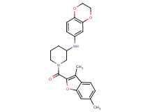 N-(2,3-dihydro-1,4-benzodioxin-6-yl)-1-[(3,6-dimethyl-1-benzofuran-2-yl)carbonyl]-3-piperidinamine