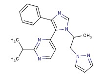 2-isopropyl-4-{1-[1-methyl-2-(1H-pyrazol-1-yl)ethyl]-4-phenyl-1H-imidazol-5-yl}pyrimidine