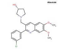 (3R)-1-{[2-(3-chlorophenyl)-6,7-dimethoxy-3-quinolinyl]methyl}-3-pyrrolidinol
