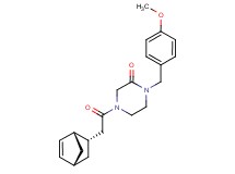 4-[(1S*,2S*,4S*)-bicyclo[2.2.1]hept-5-en-2-ylacetyl]-1-(4-methoxybenzyl)-2-piperazinone