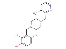 2,4-dichloro-3-({4-[(3-methylpyridin-2-yl)methyl]piperazin-1-yl}methyl)phenol