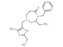 4-benzyl-3-ethyl-1-[(2-ethyl-4-methyl-1H-imidazol-5-yl)methyl]-1,4-diazepan-5-one