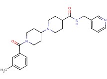 1'-(3-methylbenzoyl)-N-(3-pyridinylmethyl)-1,4'-bipiperidine-4-carboxamide