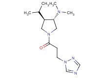 (3S*,4R*)-4-isopropyl-N,N-dimethyl-1-[3-(1H-1,2,4-triazol-1-yl)propanoyl]pyrrolidin-3-amine