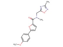5-(4-methoxyphenyl)-N-methyl-N-[(3-methyl-1,2,4-oxadiazol-5-yl)methyl]-2-furamide