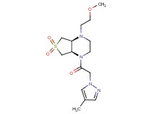 (4aR*,7aS*)-1-(2-methoxyethyl)-4-[(4-methyl-1H-pyrazol-1-yl)acetyl]octahydrothieno[3,4-b]pyrazine 6,6-dioxide
