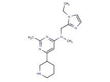 N-[(1-ethyl-1H-imidazol-2-yl)methyl]-N,2-dimethyl-6-piperidin-3-ylpyrimidin-4-amine