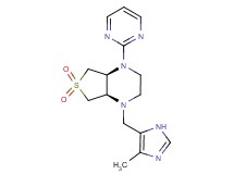 (4aS*,7aR*)-1-[(4-methyl-1H-imidazol-5-yl)methyl]-4-pyrimidin-2-yloctahydrothieno[3,4-b]pyrazine 6,6-dioxide