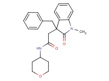 2-(3-benzyl-1-methyl-2-oxo-2,3-dihydro-1H-indol-3-yl)-N-(tetrahydro-2H-pyran-4-yl)acetamide